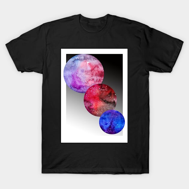 Planet stack T-Shirt by Sakusabi